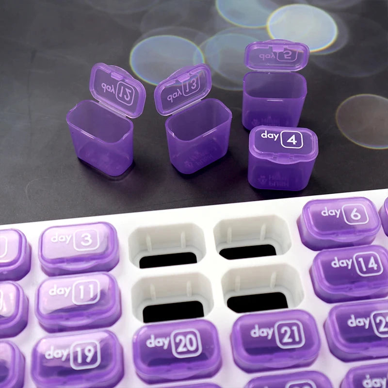 31-Grid Monthly Pill Organizer