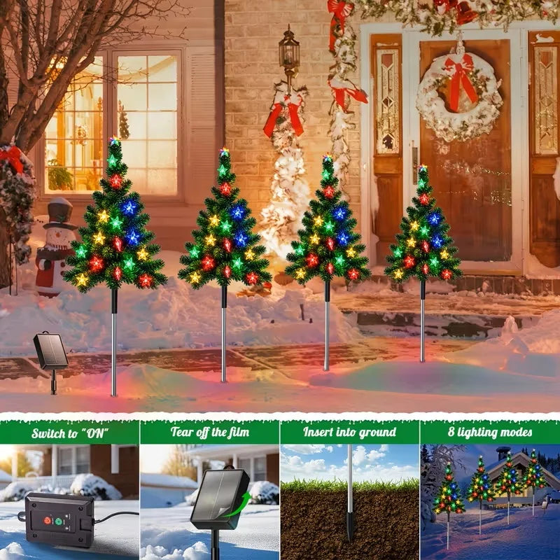 Solar Christmas Tree Lights – Color Changing