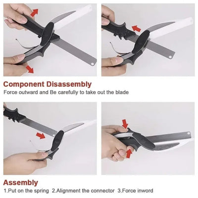2-in-1 Kitchen Scissors & Chef Knife