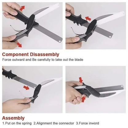 2-in-1 Kitchen Scissors & Chef Knife