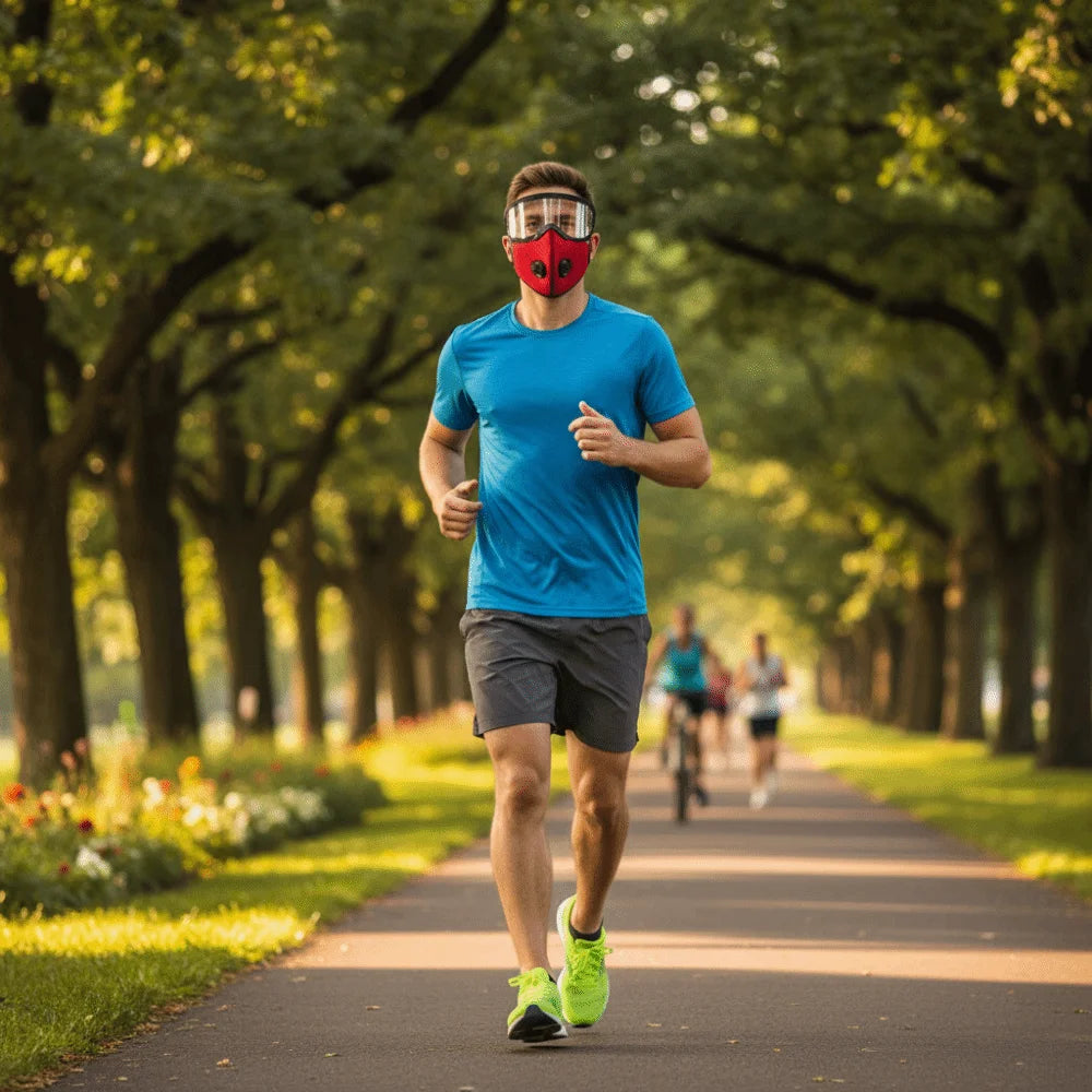 Cycling Face Mask with Goggles (N)