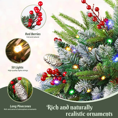 2-Pack Pre-Lit Christmas Urn Fillers with Remote Control