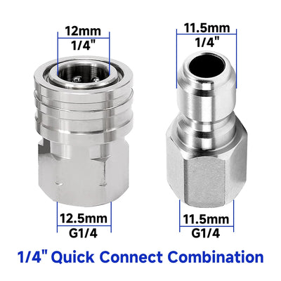 1/4" Pressure Washer Quick Connect Adapter Set
