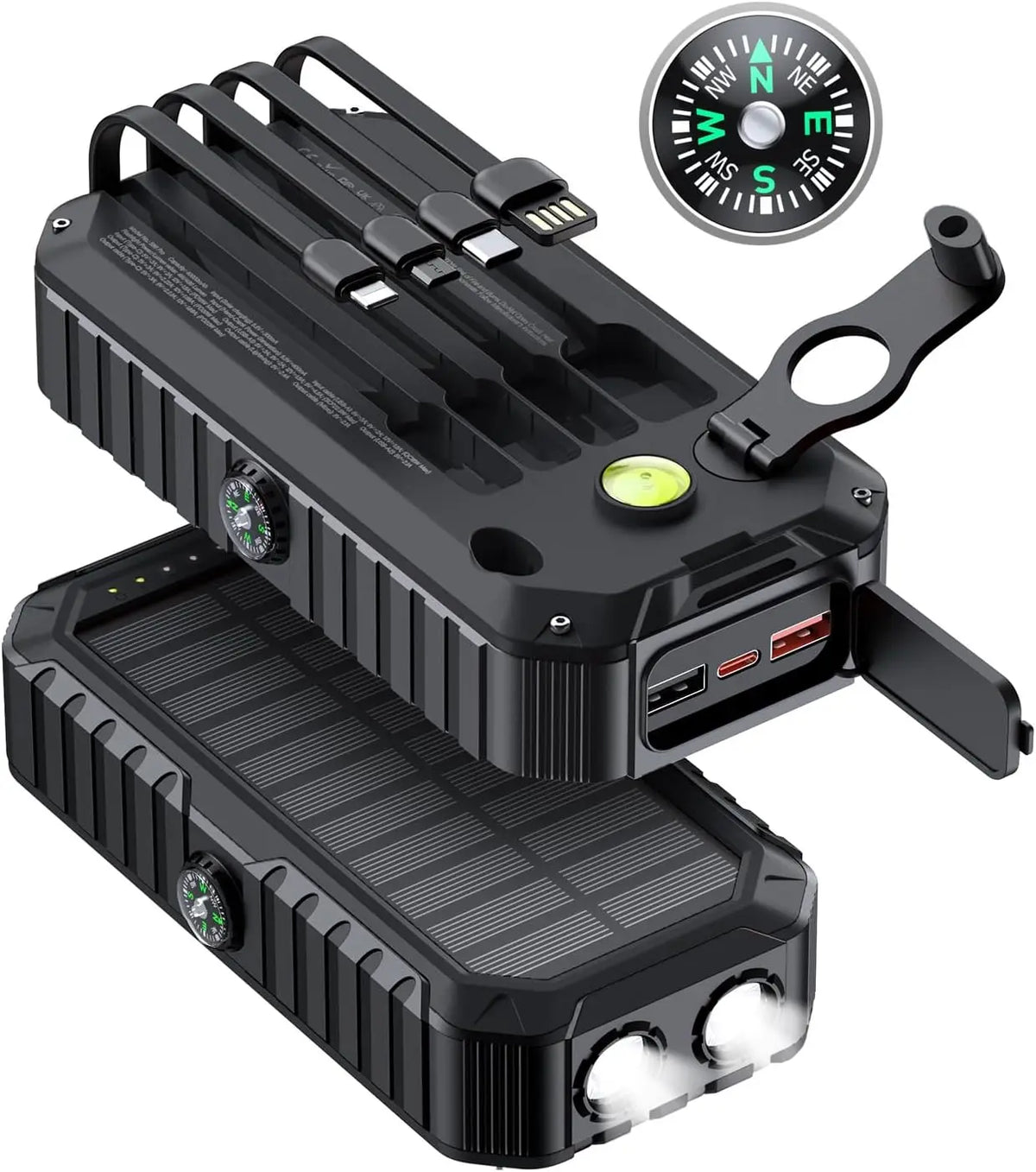 40000mAh Solar Power Bank + Hand Crank