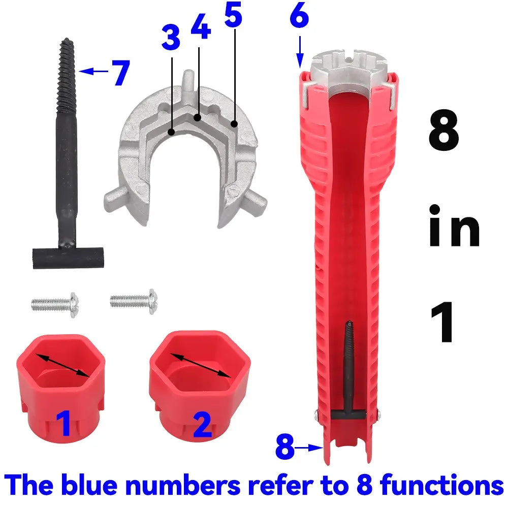 8-in-1 Sink Faucet Wrench