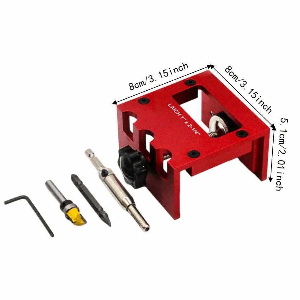 Precision Aluminum Door Lock Mortising Jig Kit