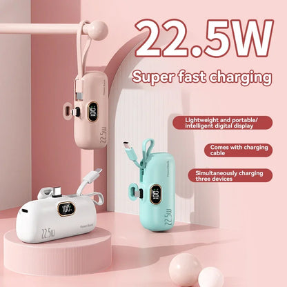 Mini Capsule Power Bank 22.5W Fast Charging