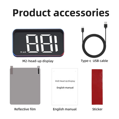 M2 Universal GPS Digital Car HUD Speedometer