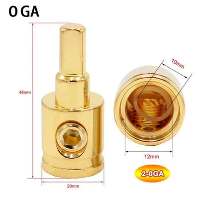 Pure Copper Car Audio Wire Input Adapters (0GA/4GA/8GA)