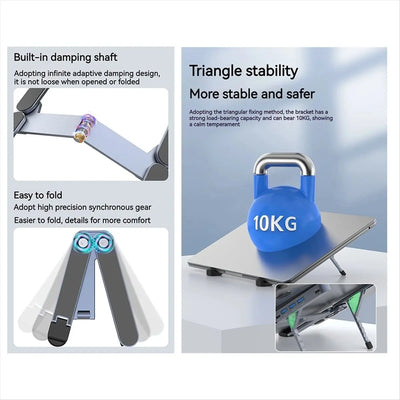 2-in-1 Adjustable Laptop Stand with USB Hub