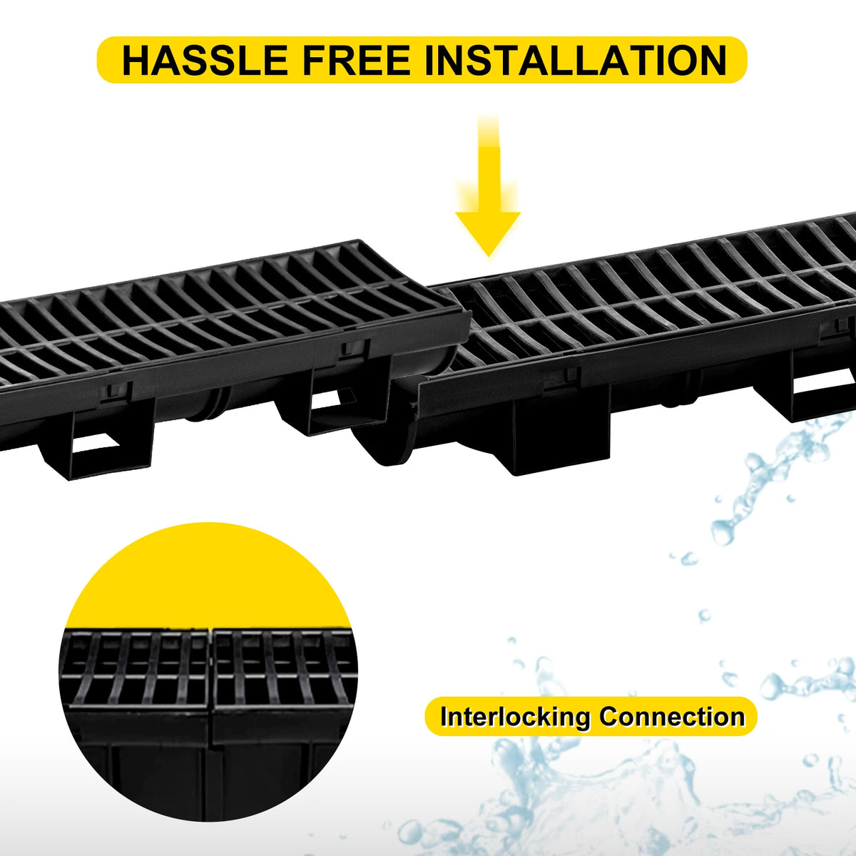 Outdoor Trench & Driveway Channel Drain System