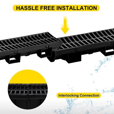 Outdoor Trench & Driveway Channel Drain System