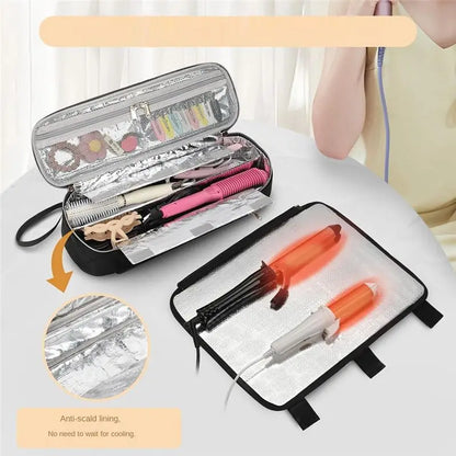 2-in-1 Foldable Hair Styling Tool Organizer & Travel Bag