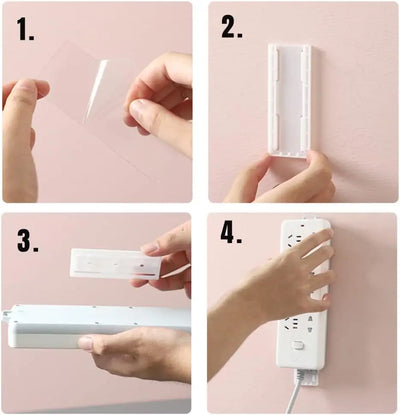 Self-Adhesive Power Strip Holder