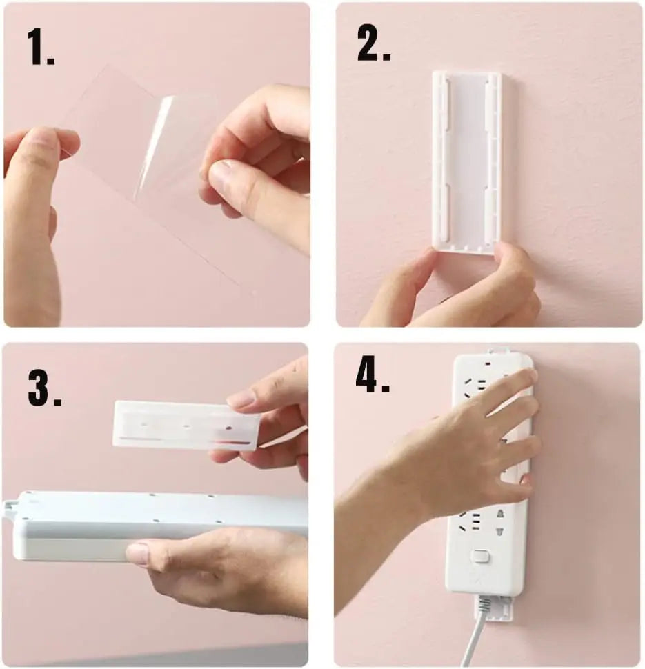 Self-Adhesive Power Strip Holder