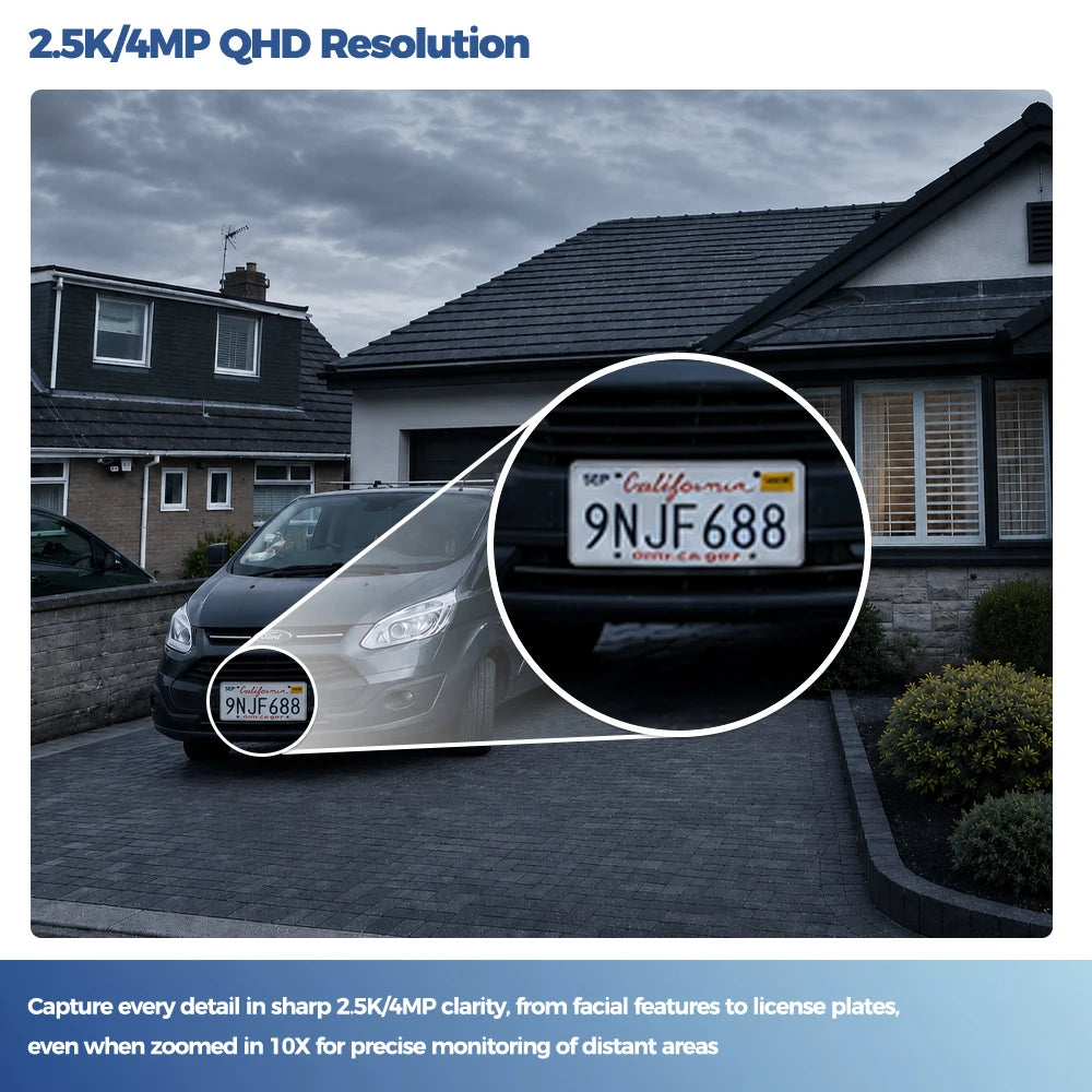 2.5K Solar WiFi Outdoor Security Camera