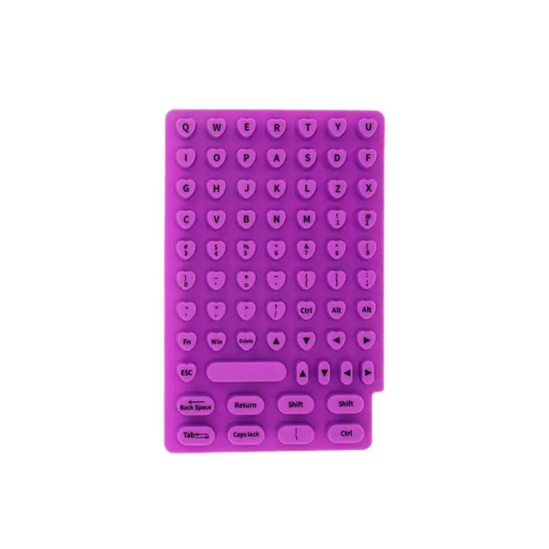 70PCS Raised Silicone Keyboard Stickers for Long Nails