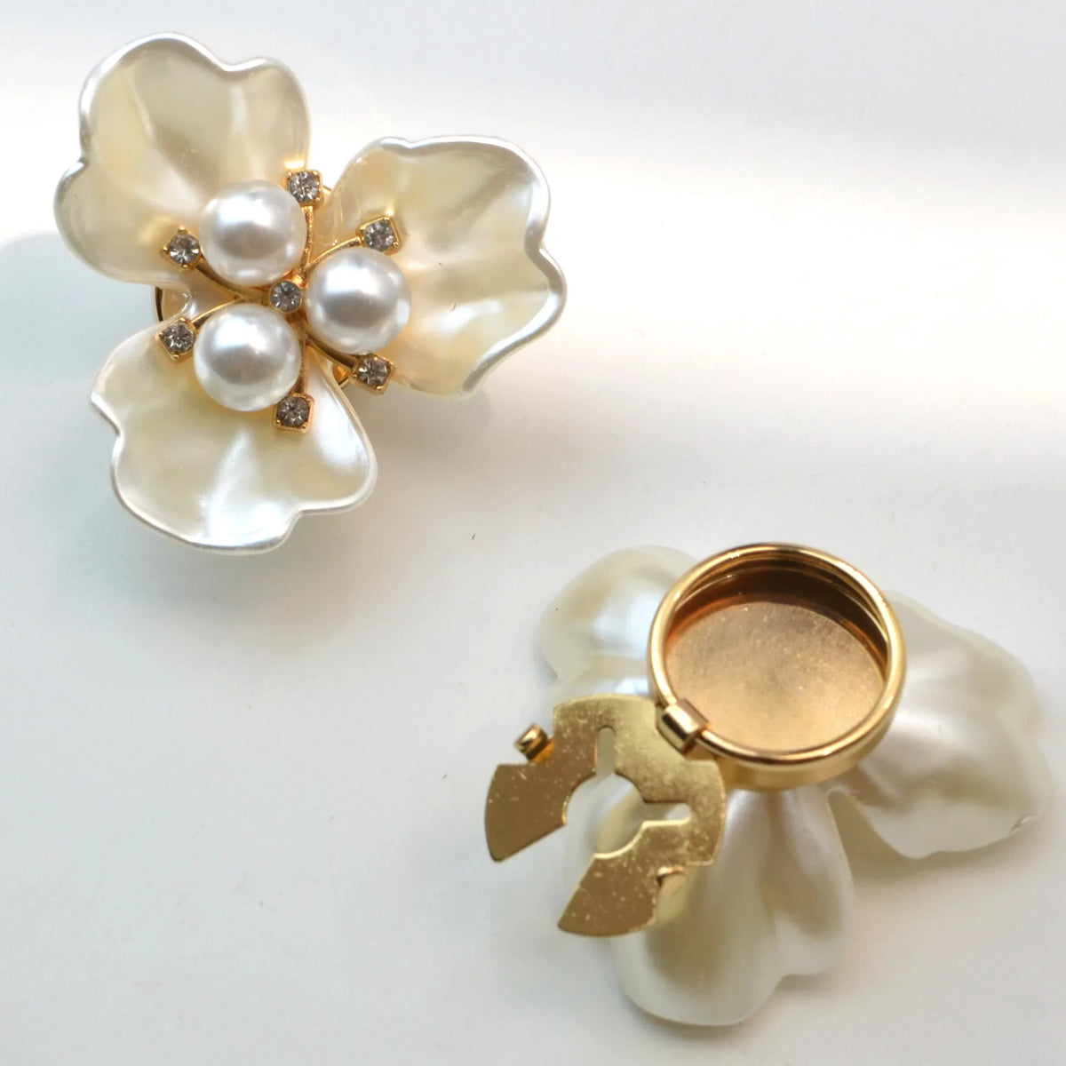 Elegant Flower Button Covers for Shirts & Blouses – 2PCS