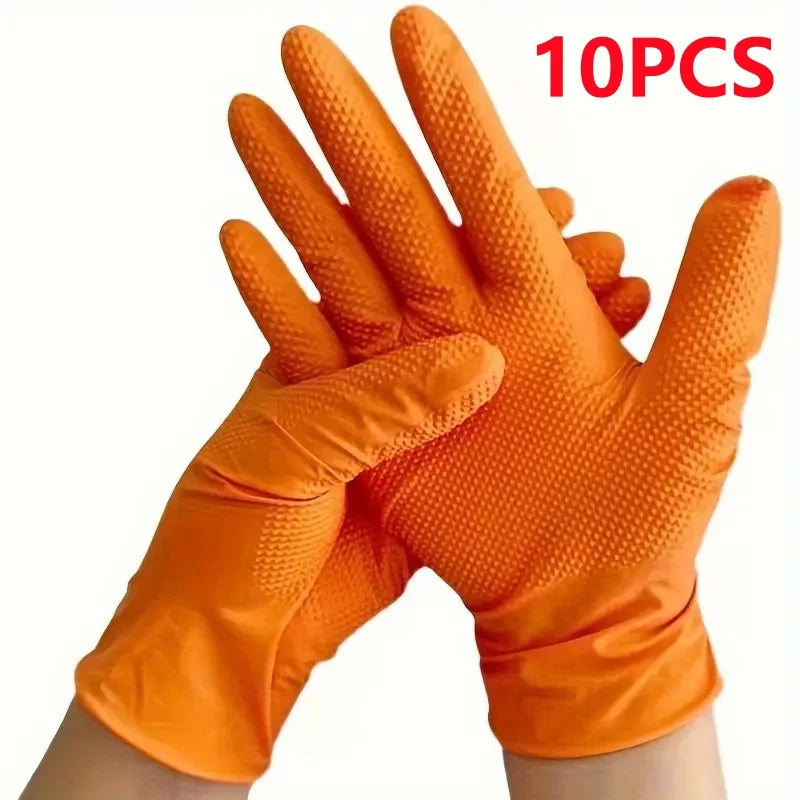 Heavy Duty Black Nitrile Gloves - Premium Quality