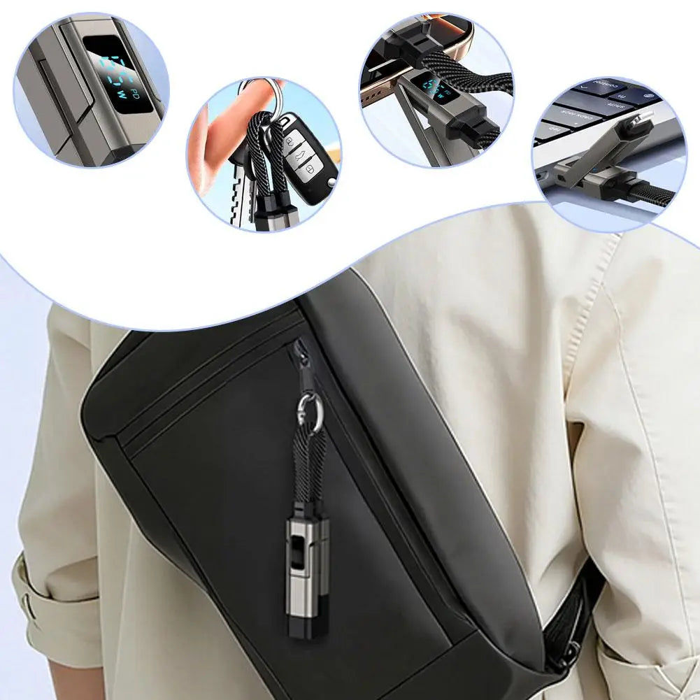 4-in-1 65W Keychain Charging Cable