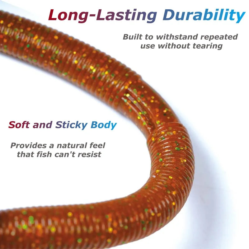 Soft Worm Fishing Lures Set 4"/5.5"