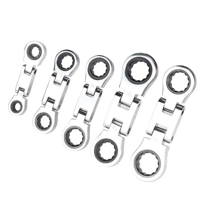 5-Piece Flex-Head Ratcheting Wrench Set (8–19mm)