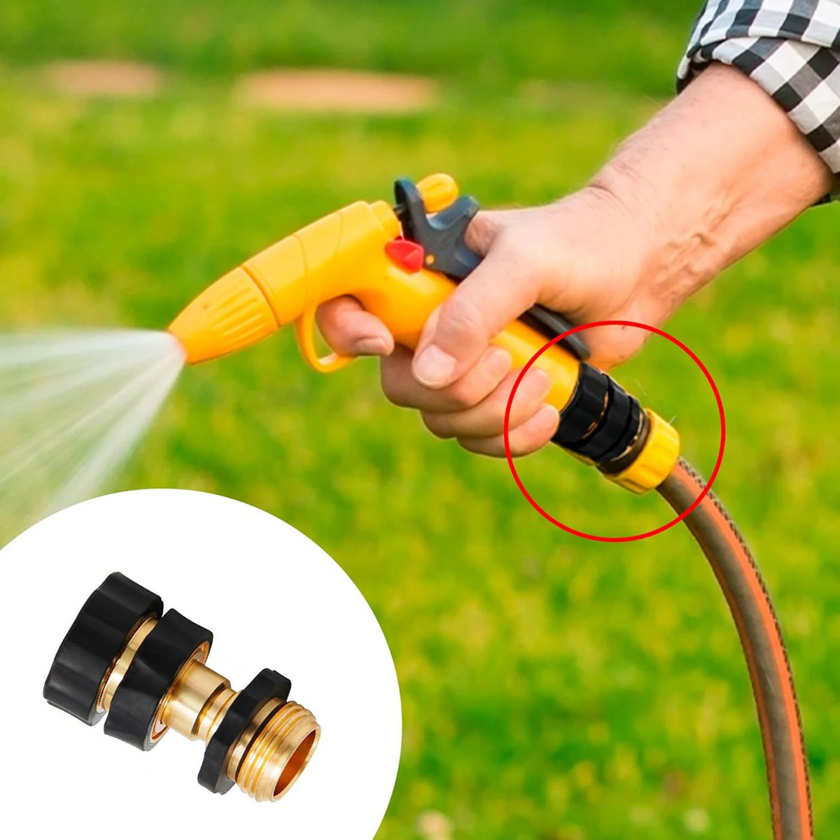 3/4" Garden Hose Quick Connectors