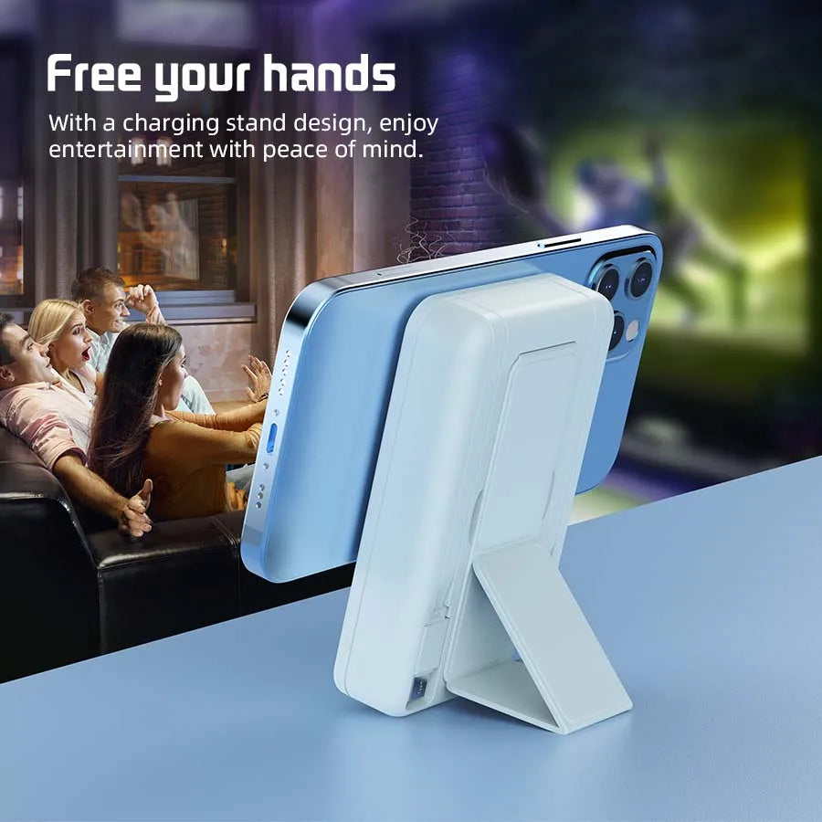 10,000mAh Magnetic Wireless Power Bank & Kickstand