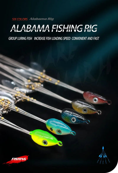 5-Arm Alabama Umbrella Rig Fishing Lure Set