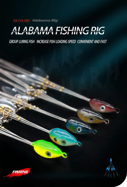 5-Arm Alabama Umbrella Rig Fishing Lure Set