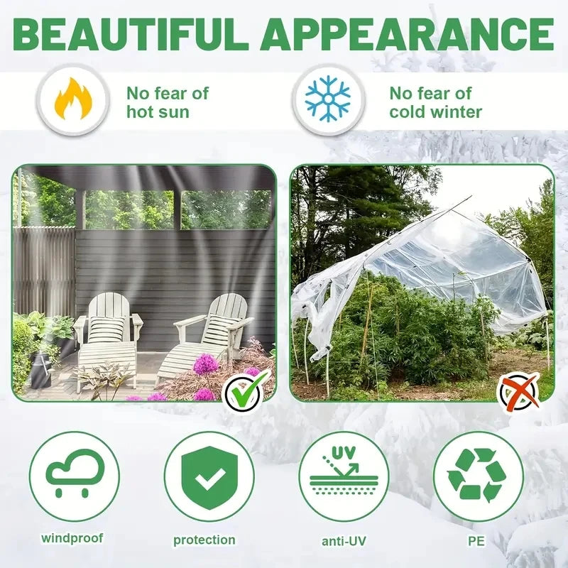 Clear Waterproof Garden Tarp Cover