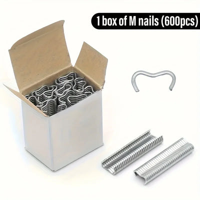 Heavy-Duty Hog Ring Pliers Kit with 600 Clips