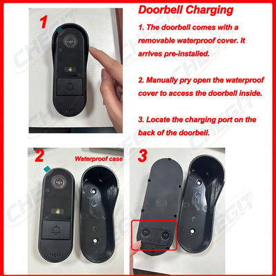 Wireless Video Doorbell with 4.3" Indoor Monitor