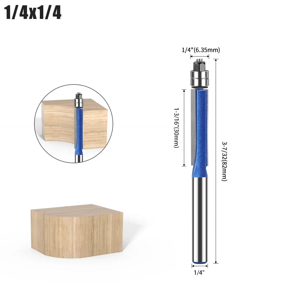 Flush Trim Router Bit with Dual Bearings