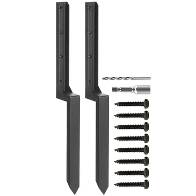 Heavy-Duty Steel Fence Post Repair Stakes (2-Pack)
