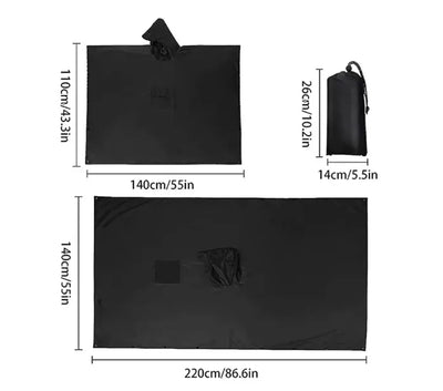 3-in-1 Military Rain Poncho Shelter