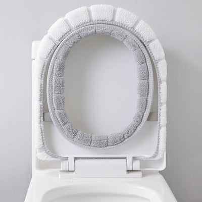 Soft Plush Toilet Seat Cover with Handle – Warm & Reusable