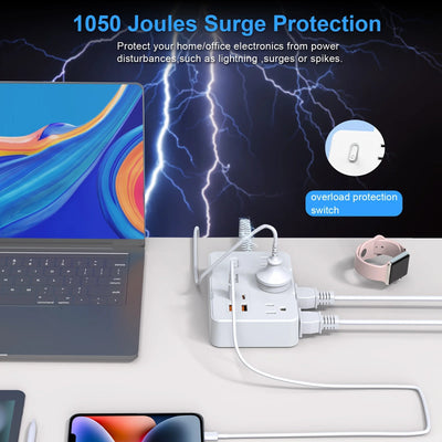 10-in-1 Desktop Power Strip with USB-C