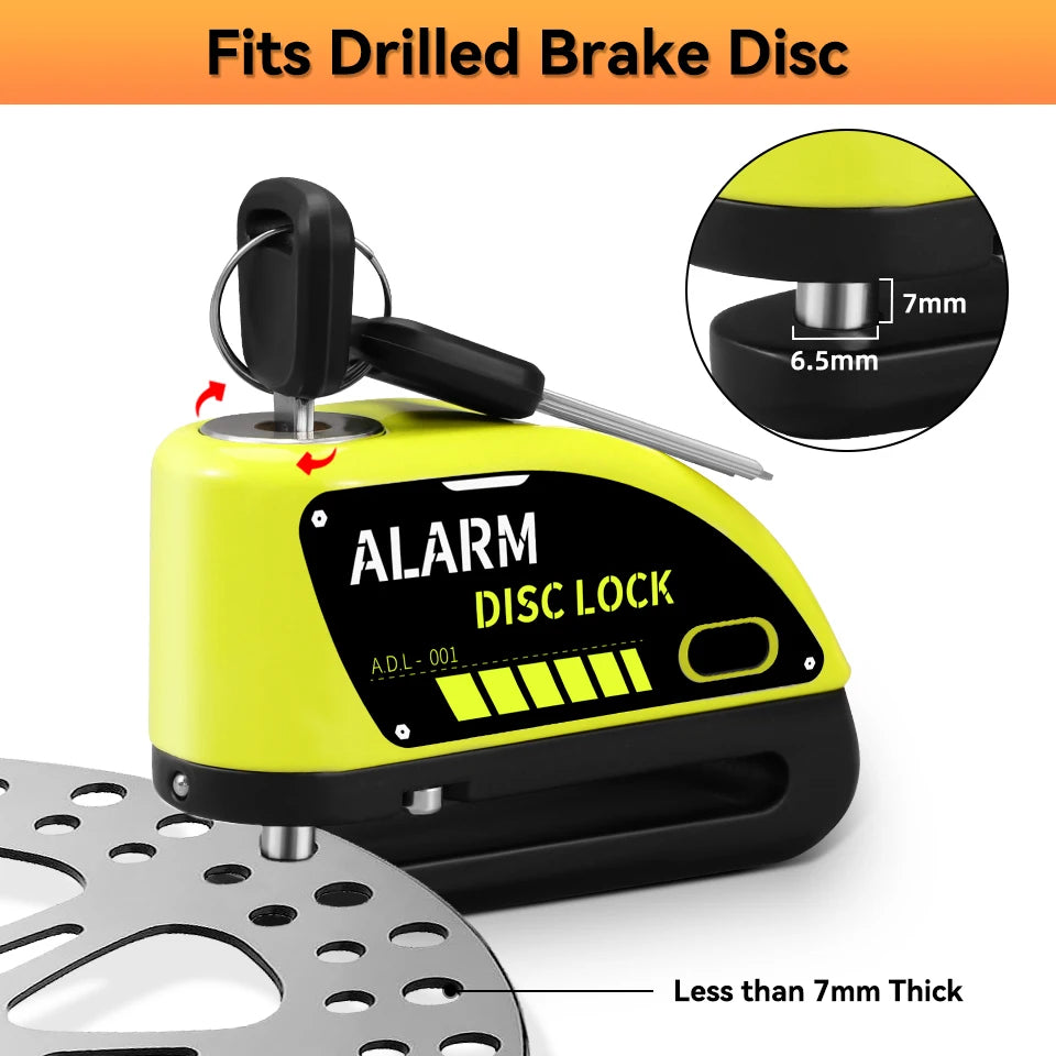 120dB Motorcycle Disc Brake Alarm Lock