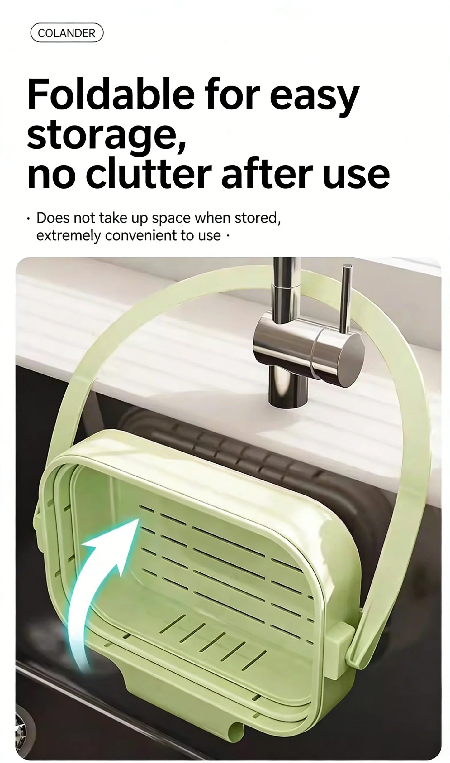 Foldable Sink Colander Basket