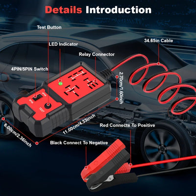 12V Car Relay & Battery Tester