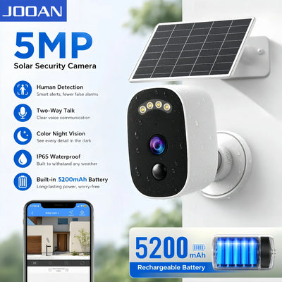 5MP Solar WiFi Outdoor Security Camera