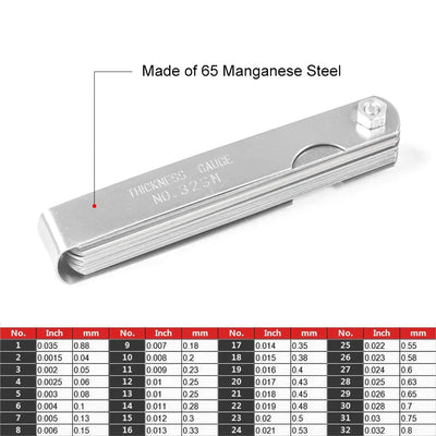 Universal CNC Aluminum Spark Plug Gap Tool Set with Feeler Gauge