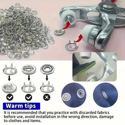 400PCS Snap Button Kit with Pliers