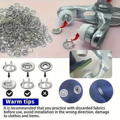 400PCS Snap Button Kit with Pliers