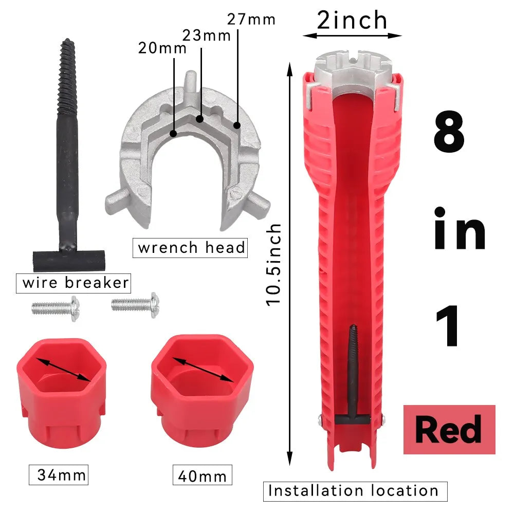 8-in-1 Sink Faucet Wrench