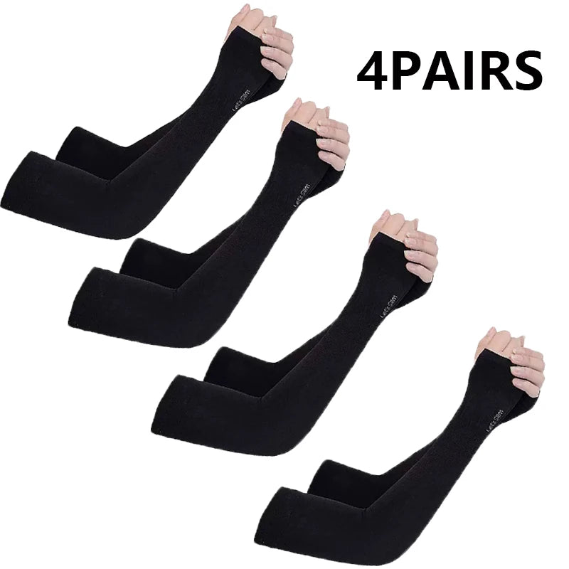 4 Pairs UV Protection Cooling Arm Sleeves (T)