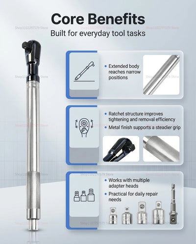Extended 1/2-Inch Ratchet Wrench