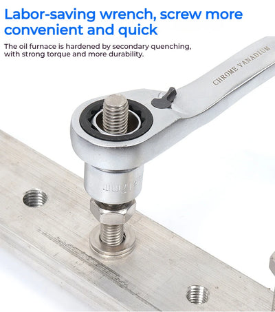 Pass-Through Ratchet Socket Wrench Set