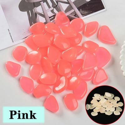 100Pcs Luminous Stones for Garden Path & Walkways